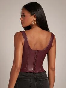 SHEIN BAE Women Tops - Burgundy - View 2