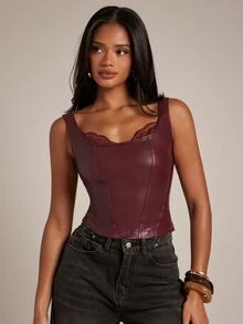 SHEIN BAE Women Tops - Burgundy - View 7
