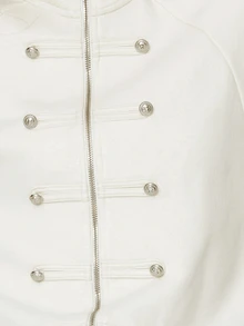 Pimkie Edition Women's Solid Color Zipper & Button Design Casual Jacket - Beige - View 6