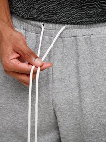 OTTIMOZO 男士幾何印花抽繩腰運動長褲 - 灰色 - 查看 6
