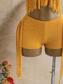 Soleia Setelan Sweater Wanita untuk Liburan Pantai, Musim Panas, Gaya Boho Seksi, Warna Oranye - Kuning - View 7