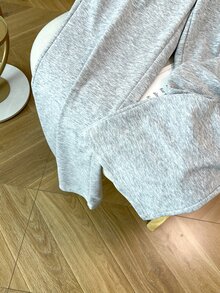 SHEIN LUNE Women's Autumn New Light Gray Horse Embroidery Sweatpants Elastic Waist Drawstring Draped Wide Leg Flared Loose Casual Baggy Floor-Length Pants Gym - Grey - View 7