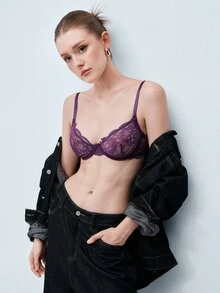 Softvol 3件装女士纯色蕾丝薄杯钢圈舒适文胸 - 彩色 - 查看 8