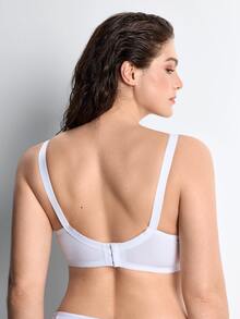 Slumbrini 3 Peças Sutiãs Plus Size para Mulheres, Cor Sólida, Renda Fina, Sem Arame, Laço, Levantamento Subbusto, Lingerie Confortável - Multicolorido - Visão 3
