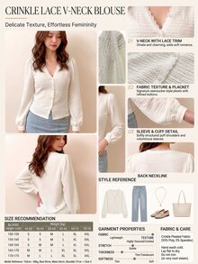 Tideelle Cardigan Wanita Berenda Ruffle Warna Putih Gading, Kain Bertekstur Musim Gugur Terbaru, Serbaguna untuk Pemakaian Sehari-hari dan Kencan Malam, Pesta, Liburan, Romantis, Elegan - Putih - View 6