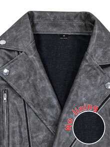 BamGleam Women's Retro Collar Zipper Waist Belt Leather Short Jacket Fall Winter Cloth For Women - Dark Grey - View 9