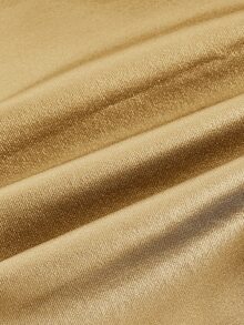 SHEIN ICON Crisscross Tie Backless Halter Golden Top - Gold - View 7