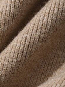 Dazy-Less Cardigan Lengan Panjang Wanita Warna Polos Kasual Serbaguna untuk Sehari-hari, Musim Gugur, Bisnis Kasual - Khaki - View 6