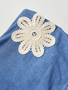 Bohemela Women's Vacation Casual Floral Embroidered Jacket - Blue - View 8