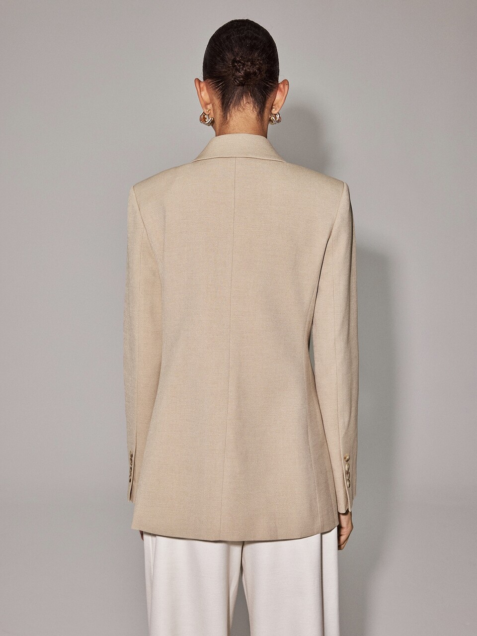 Anewsta New Camel Double-Breasted Loose Blazer Jacket, Commuter Banquet Holiday Premium Silhouette Casual Women's Suit, Suitable For Business Meetings, Semi-Formal Gatherings, Casual Holidays, Autumn Outfit For Women, Festival Outfits