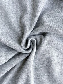 SHEIN Cute Grey Button Front Long Sleeve Casual Sleep Dress - Grey - View 4