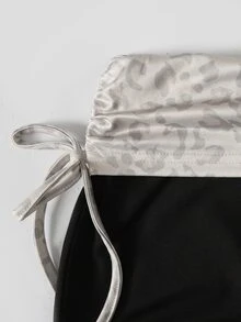 SHEIN 青少年女孩休閒日常百搭舒適喇叭褲 - 黑色 - 查看 2