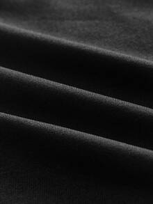 NORVETH Men's Contrast Color Round Neck Casual Short Sleeve T-Shirt - Dark Grey - View 6