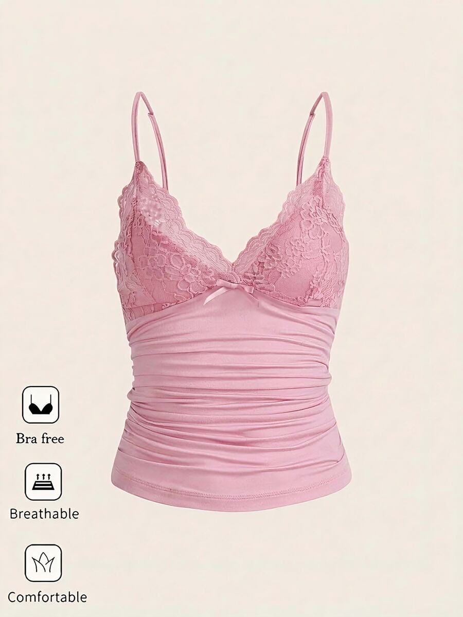 SHEIN ICON 休闲简约粉色背心，适合夏季穿着 - 粉色 - 查看 1