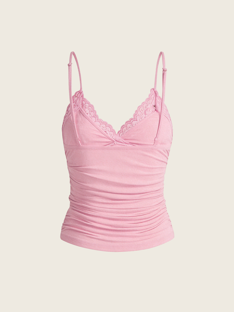 SHEIN ICON Casual Minimalist Pink Tank Top, Suitable For Summer,Summer Top - Pink - View 2