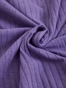 SHEIN Sweet Dreams Club Graphic Rib Knit Lounge Set - Lilac Purple - View 5
