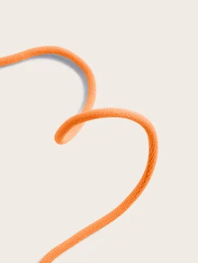 SHEIN ICON Top halter con cordón trasero de malla - Naranja - Ver 4