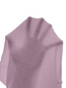 SHEIN Holidaya Women's Solid Color Crew Neck Casual Daily Short Sleeve Sweater Vest - Lilac Purple - View 7