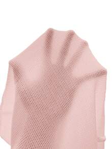 SHEIN Holidaya Women's Solid Color Minimalist Daily Wear Round Neck Short Sleeve Sweater Vest - Pink - View 8
