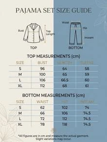 SHEIN Classic Button Front Pajama Set – Soft Long Sleeve Top & Comfy Straight Leg Pants Loungewear - Baby Blue - View 7