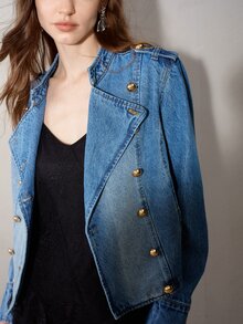 MOTF PREMIUM Women Denim Jackets & Coats - Biru - View 4