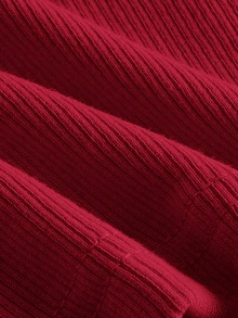 SHEIN ICON Fringe Trim Cami Top - Burgundy - View 5