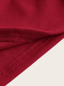 SHEIN ICON Fringe Trim Cami Top - Burgundy - View 4