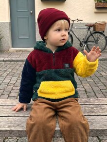 Bubblio Young Boy Casual Loose Plush Patchwork Sweatshirts,In Fall/Winter - Multicolor - View 6