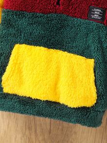 Bubblio Young Boy Casual Loose Plush Patchwork Sweatshirts,In Fall/Winter - Multicolor - View 5