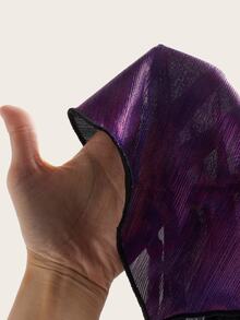SHEIN ICON Concert Outfits Metallic Bandana Hem Halter Top - Purple - View 6