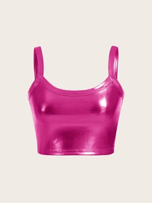 SHEIN ICON Women Tank Tops & Camis Plain Casual - Hot Pink - View 1