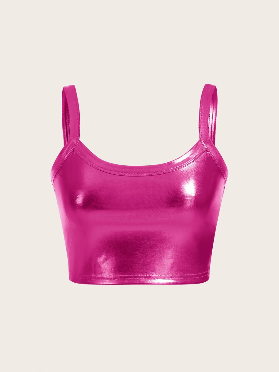 SHEIN ICON Women Tank Tops & Camis Plain Casual - Hot Pink - View 1