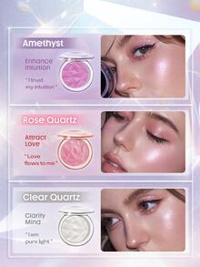 SHEGLAM Crystal Intentions High Vibration 腮紅提亮修容-Amethyst 腮紅 + 提亮 二合一 品牌美妝化妝品 適合女士與女孩 - 紫水晶 - 查看 5