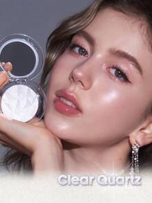 SHEGLAM Crystal Intentions High Vibration 腮紅提亮修容-Clear Quartz 腮紅 + 提亮 二合一 品牌美妝化妝品 適合女士與女孩 - 白水晶 - 查看 2