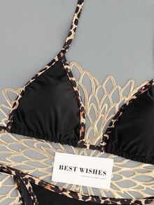 Swim Vcay 2026 Spring/Summer New Sexy Leopard Print Bikini Set, Alluring Two Pieces Swimwear - Multicolor - View 6