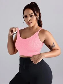 Rhythm Era Leopard Print Seamless Comfortable Sports Bra Gym Sports Pink Summer - Pink - View 3