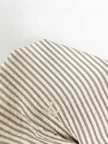 KARISMINA 女款優雅春夏粉色連身褲，背部抓皺設計，包容性版型 - 卡其色 - 查看 7
