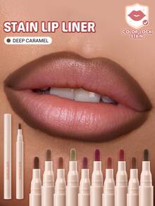 SHEGLAM True Stain 液態唇線筆-008 Deep Caramel 持久唇膏絲滑霧面染色液 品牌美妝化妝品 適合女士與女孩 - 008 Deep Caramel - 查看 1