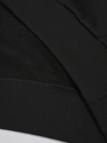 STYNVO Men's Cross Embroidery Long Sleeve Pocket Casual Hoodie - Black - View 7