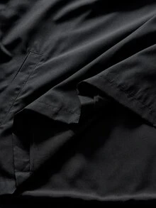 AXEPEAK Men's Drawstring Hooded Casual Daily Long Sleeve Jacket - Black - View 11