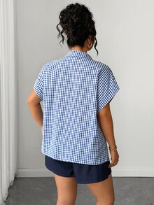 Elenzga Plus Size Co-Ords - Royal Blue - View 2