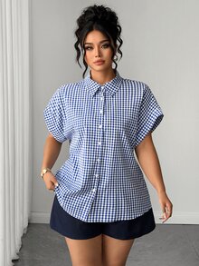 Elenzga Plus Size Co-Ords - Royal Blue - View 8