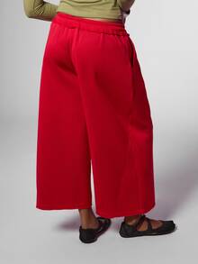 COUREZ Women Low Rise Baggy Cropped Y2K Spring Casual Going Out Sweatpants - Red - View 3