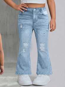 2PCS Young Girls Pants - Multicolor - View 5