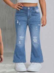 2PCS Young Girls Pants - Multicolor - View 4