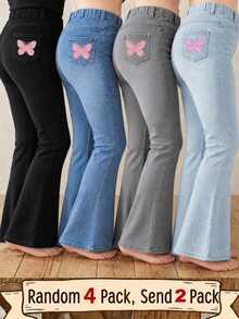 2PCS Young Girls Pants - Multicolor - View 1