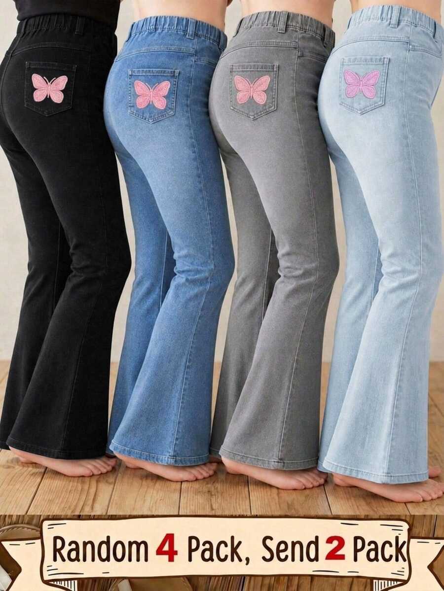 2PCS Young Girls Pants - Multicolor - View 1