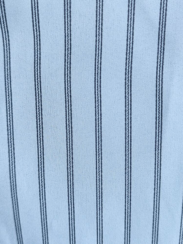 Elenzga Elegant Blue And White Stripe Shirt Dress,Summer Casual Brunch Outfit,Old Money Style Short Sleeves Pocket Bow Slits Commuter Long Dress For Women - Blue - View 3
