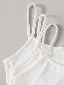 SHEIN 青少年女孩校園簡約休閒隨機配色 3 入裝 白色蝴蝶結極簡軟綿親膚內衣，適合年輕人，四季皆宜 - 白色 - 查看 7