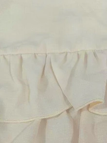 Glimmora 新款女式復古波希米亞休閒寬鬆顯瘦深V領燈籠袖長袖襯衫 米色 秋季度假風 - 杏色 - 查看 5